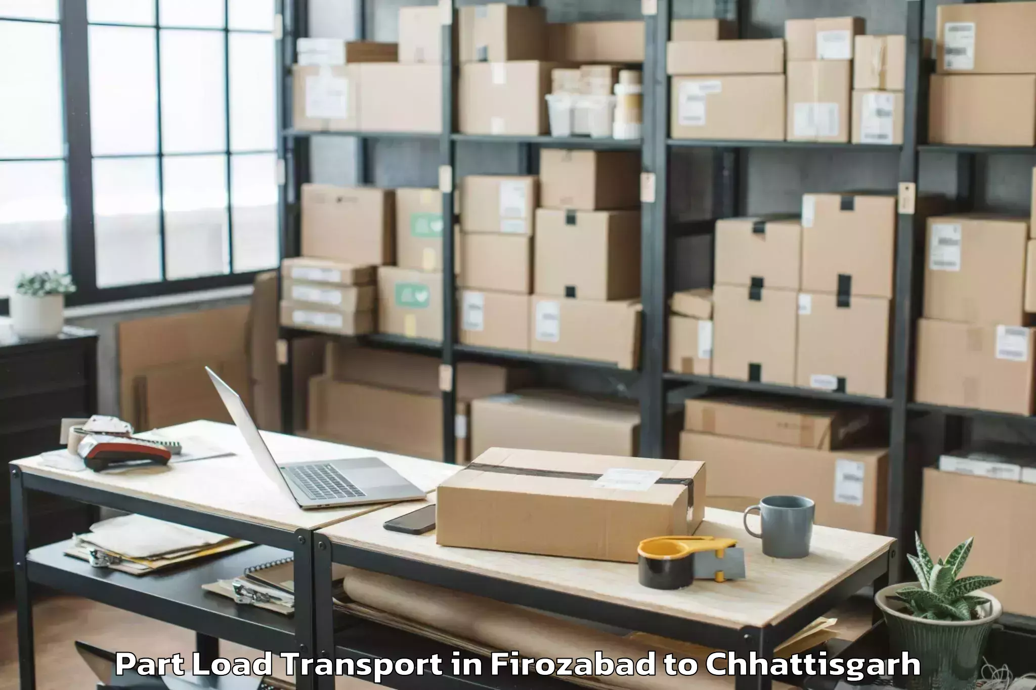 Hassle-Free Firozabad to Bishrampur Part Load Transport